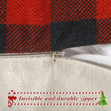 4pcs Xmas Series 18x18inch Square Zippered Pillowcase, Christmas Pillow Covers, No Pillow Core