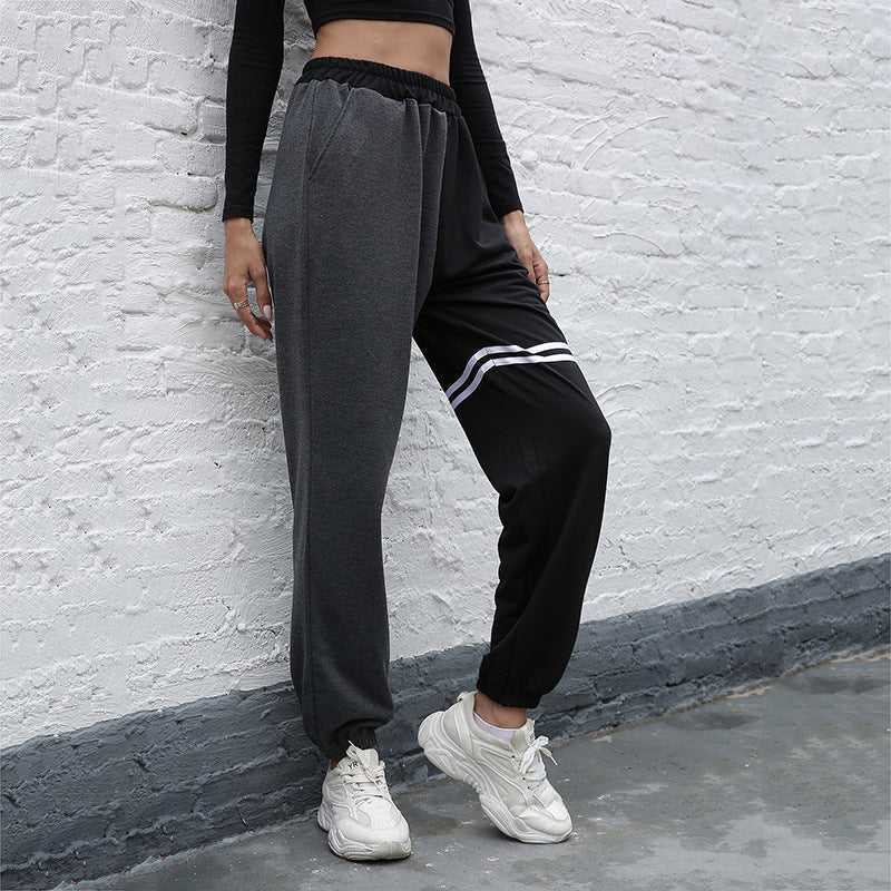 PEOPLETERRITORY Popular, 2025,  sweatpants New popular new high-waisted fashion straight-leg pants casual sports sweatpants women's clothing