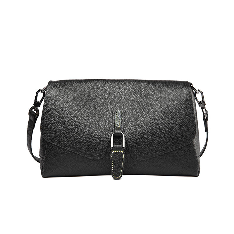 The first layer of cowhide women's bag, crossbody bag, underarm bag, high-end sense, exquisite leather, middle-aged women's high-end sense mother bag.