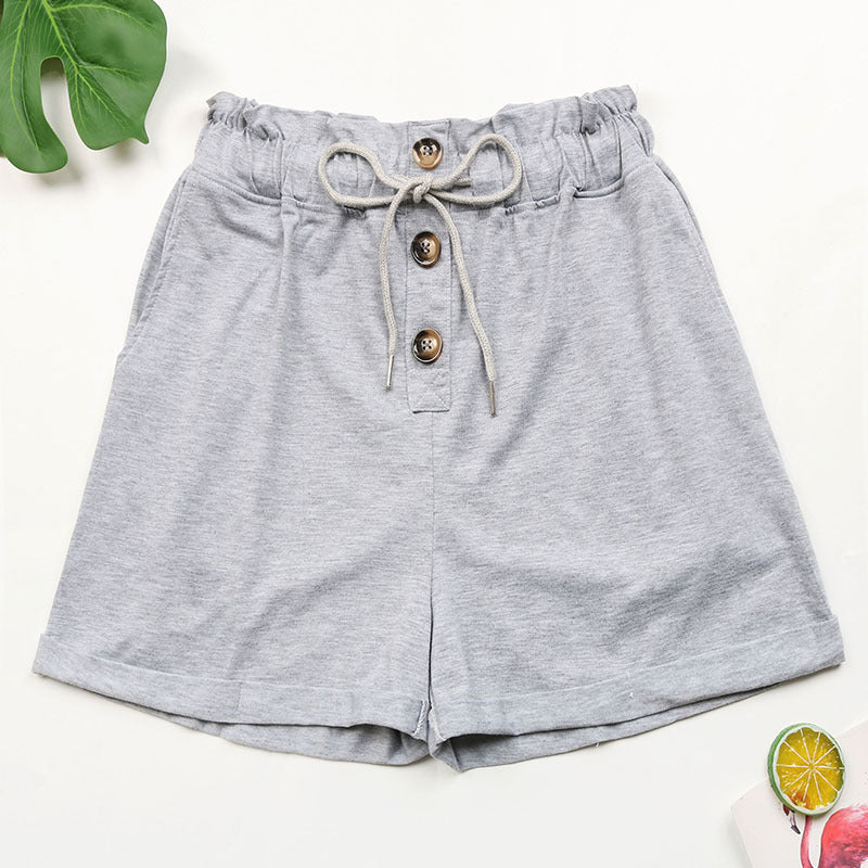 PEOPLETERRITORY 2025 women's clothing summer popular new pants  New Popular trade high waist elastic casual sports shorts women