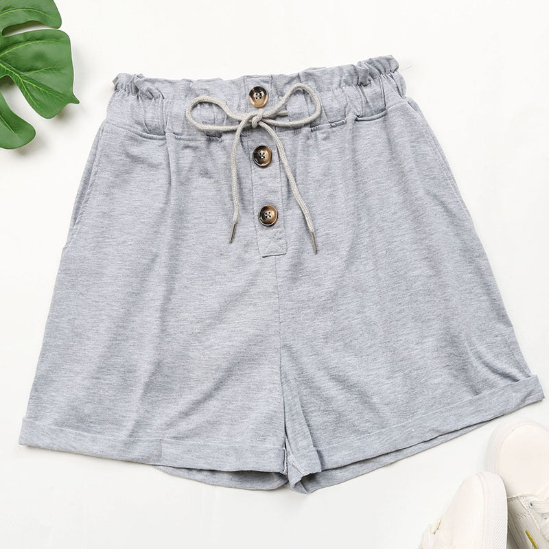 PEOPLETERRITORY 2025 women's clothing summer popular new pants  New Popular trade high waist elastic casual sports shorts women