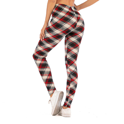 PEOPLETERRITORY popular New summer new high-waisted trousers women's plaid casual pants 2025 hip-lifting sweatpants women