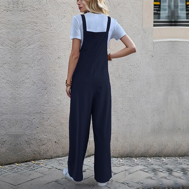 PEOPLETERRITORY Temu new simple casual overalls 2025 2025 trade women's pants New summer versatile overalls