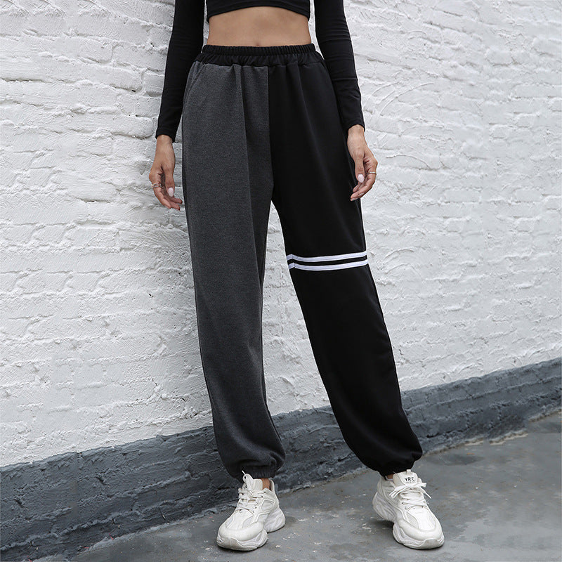 PEOPLETERRITORY Popular, 2025,  sweatpants New popular new high-waisted fashion straight-leg pants casual sports sweatpants women's clothing