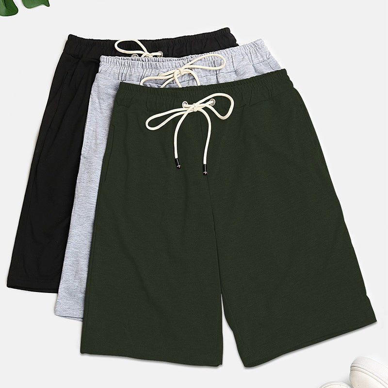 PEOPLETERRITORY New popular New Summer Five-Point Pants 2025 Cross-border Women's Clothing Solid Color Shorts Combination Three-piece Pack