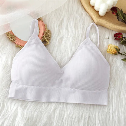 Territory Seamless Top Women Sexy Tank Tops Women Underwear Strap Crop Top Female Lingerie Intimates With Removable Pad Bralette S-XL