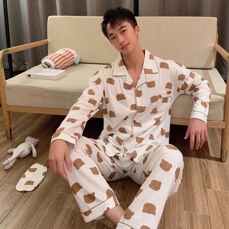 Territory Pajamas Set Spring New Arrivals Loose Lovely Sleepwear Soft Comfort Kawaii Homewear Leisure Couple Two Piece Sets