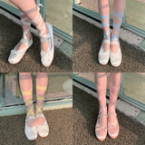 Territory Cross Tie Invisible Socks Ballet Lace Boat Sock JK Lace Strappy Lolita DIY Ripped Straps Cotton Low Cut Socks Invisible Stocking