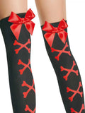 Territory 1 pair of long hose European and American Halloween socks women's long hose bow ti knee length socks printed long socks