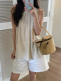 Territory  All Match Oversize Blouses New Summer Solid Daily Women Gentle Mujer Chic Outwear Casual Office Lady Tank Tops