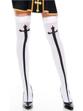 Territory 1 pair of cross long tube JK socks printed knee length socks velvet material performance Cos stockings Lolita stockings