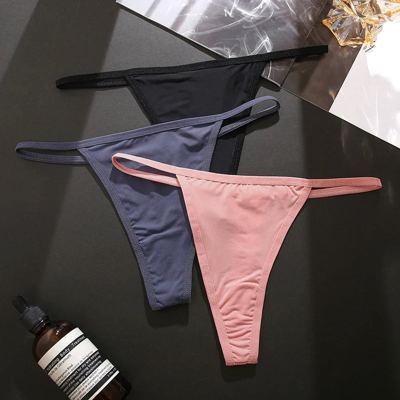 Territory 5PCS/Set Sexy Thong For Women Seamless Women's Panties Solid Color Low Waist Breathable Sexy Underwear Women Lingerie M-XL