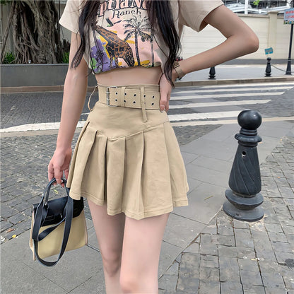 Territory Pleated Black Skirt Summer High Waist Tenni Preppy Girls Korean Fashion Y2k Harajuku Olid Color Casual Kawaii Mini Short Skirts