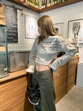 Territory 2024 Spring Chain Hollow Out Y2k Aesthetic Bandage Solid T-shirts Slim Cropped Tops Women O Neck Harajuku All Match Casual Tees