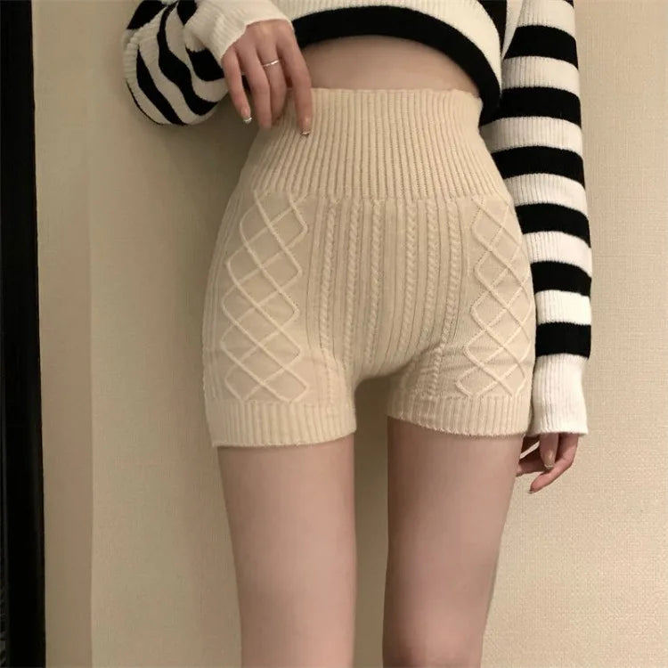 Territory Casual Knitted Bottoming Shorts Women 2024 Summer New Slim Fit Bodycon Ropa Mujer Y2k Grunge High Waist Black Sexy