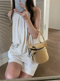 Territory  All Match Oversize Blouses New Summer Solid Daily Women Gentle Mujer Chic Outwear Casual Office Lady Tank Tops