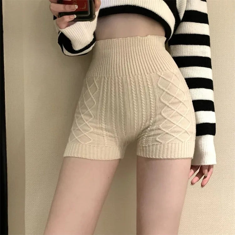 Territory Casual Knitted Bottoming Shorts Women 2024 Summer New Slim Fit Bodycon Ropa Mujer Y2k Grunge High Waist Black Sexy