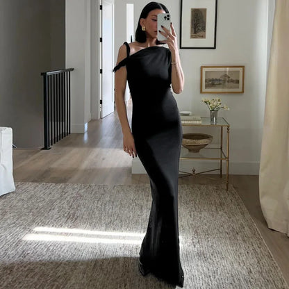 Territory Asymmetrical Twist One Shoulder Maxi Long Dress Kylie Jenner Outfits Elegant Sexy Summer Party Dresses For Women 2024