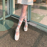 Territory Cross Tie Invisible Socks Ballet Lace Boat Sock JK Lace Strappy Lolita DIY Ripped Straps Cotton Low Cut Socks Invisible Stocking