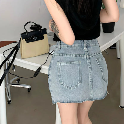 Territory New Embroidery Jean Short Skirt Summer Japanese Y2k With Belt Vintage Fashion Denim Irregular Stitching Star A-Line Skirts