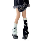 Territory AB Star Knitted Leg Warmers Y2K Gothic Harajuku Women Japanese Socks Hot Girl Accessories High Tube Calf Socks Boots Cover Socks