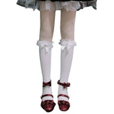 Territory Lolita Lace JK Stockings Bow Knot Lolita Socks Female Long Socks Lolita Soft Sister Jk Uniform Knee Socks Student Cute JK Socks