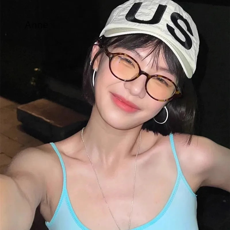 Territory Korea Pure Desire Cute Glasses Frame Women Lovely Ins No Makeup Plain Glasses Men Eyewear Cute Decorative Computer Glasses