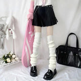 Territory Over Knee Leg Warmer Lengthened 70cm JK Uniform Long Socks Lolita Knitted Boot Socks Pile Up Socks Foot Warming Cover