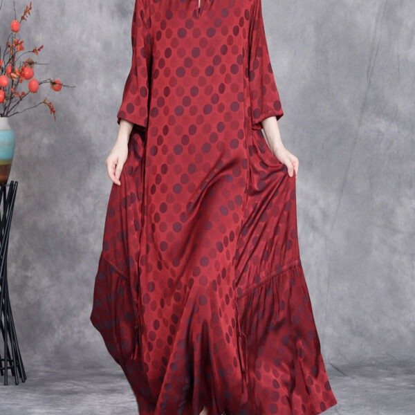 Women Summer Artsy Dot Irregular Strap Maxi Dress OP1030