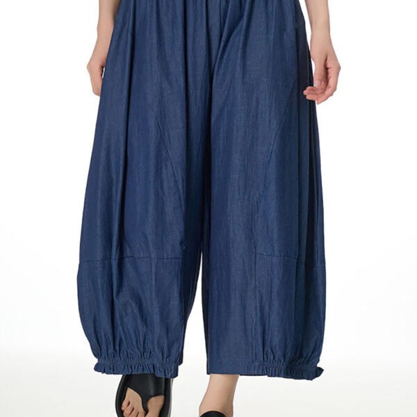 Women Casual Summer Solid Wide-leg Loose Pants FD028