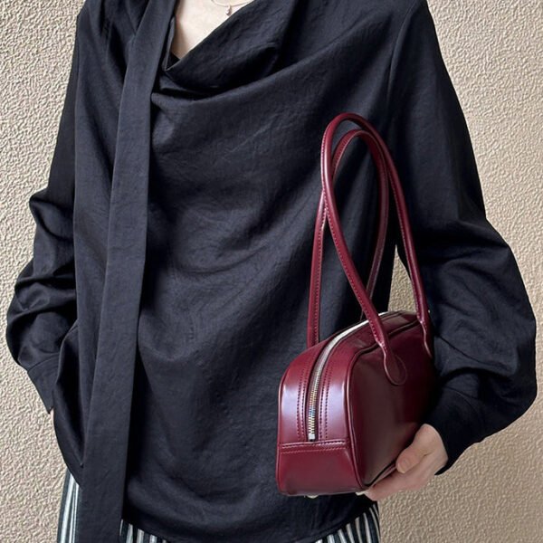 Black Solid Loose Cotton Shirt Bow Long Sleeve AF1057